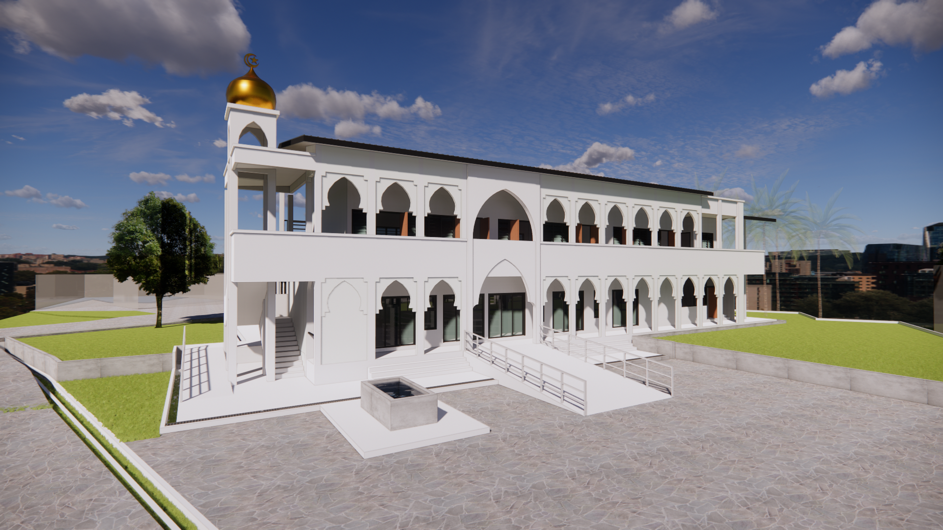 Madrasah Mosque 3D Modelling Design & Rendering