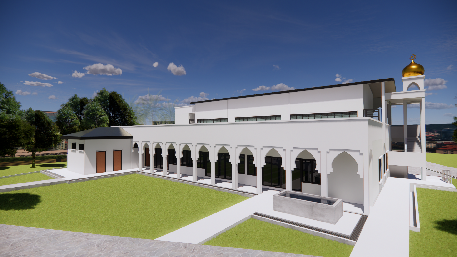 Madrasah Mosque Architecture 3D Design