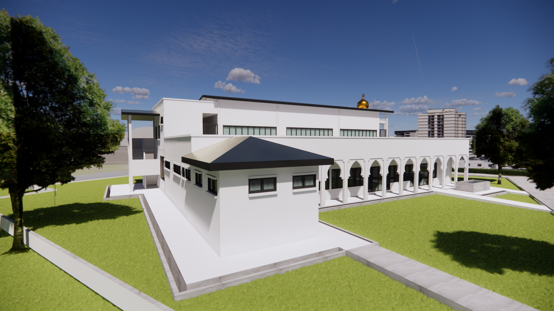 Madrasah Mosque Architecture 3D Design