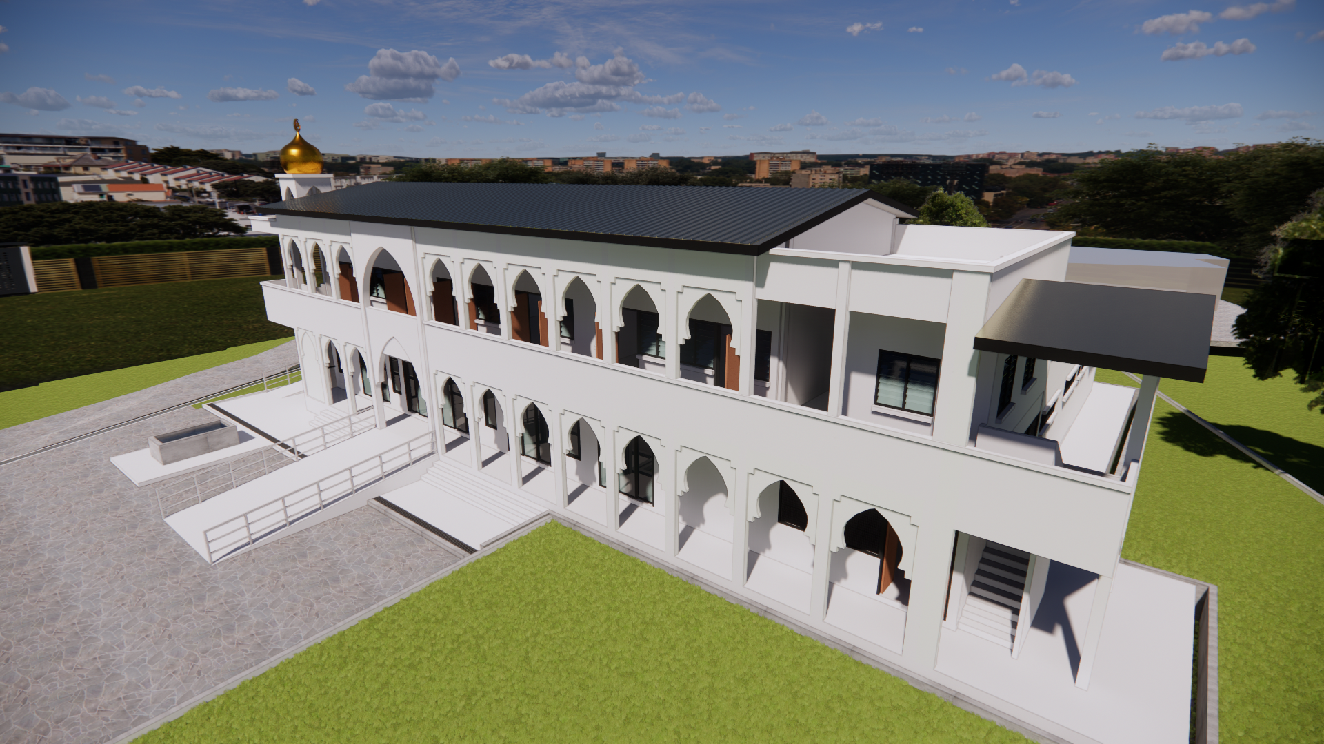 Madrasah Mosque Architecture 3D Design