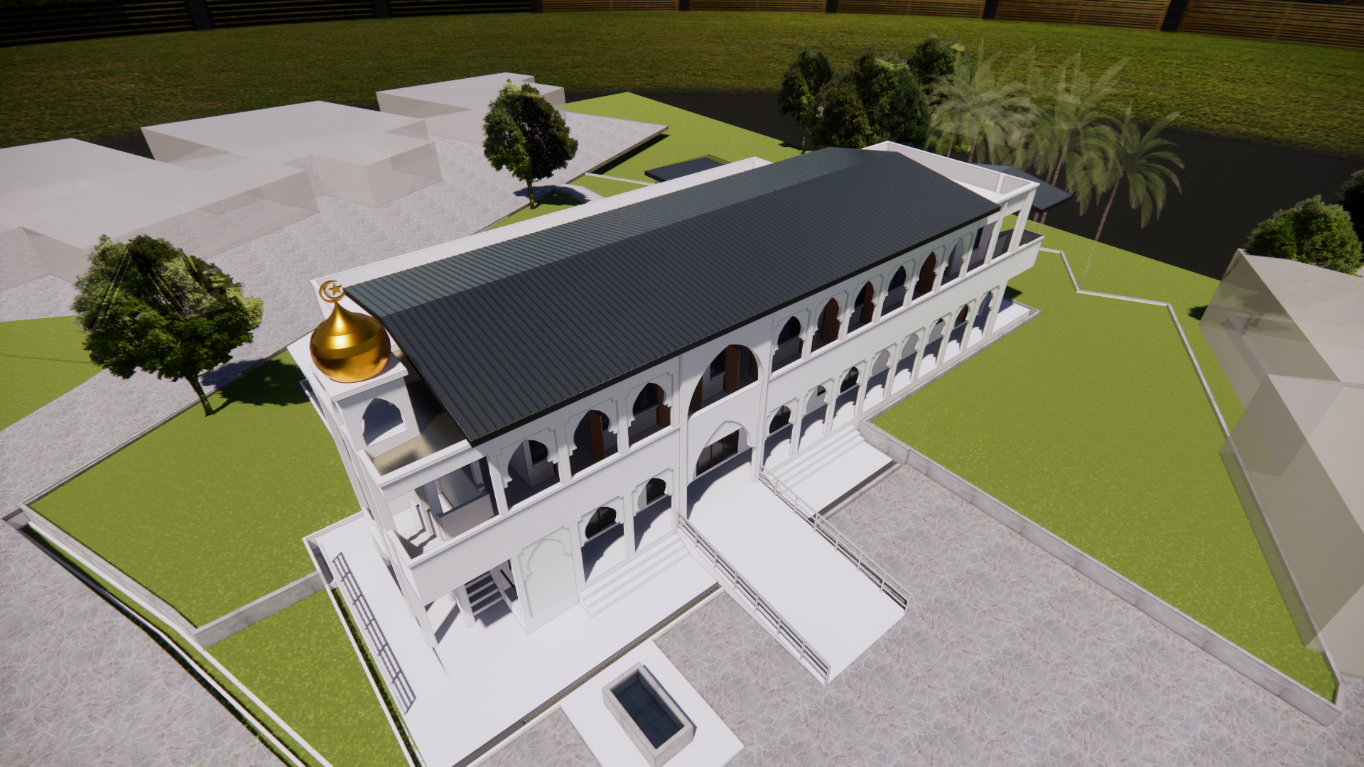Madrasah Mosque Architecture 3D Design