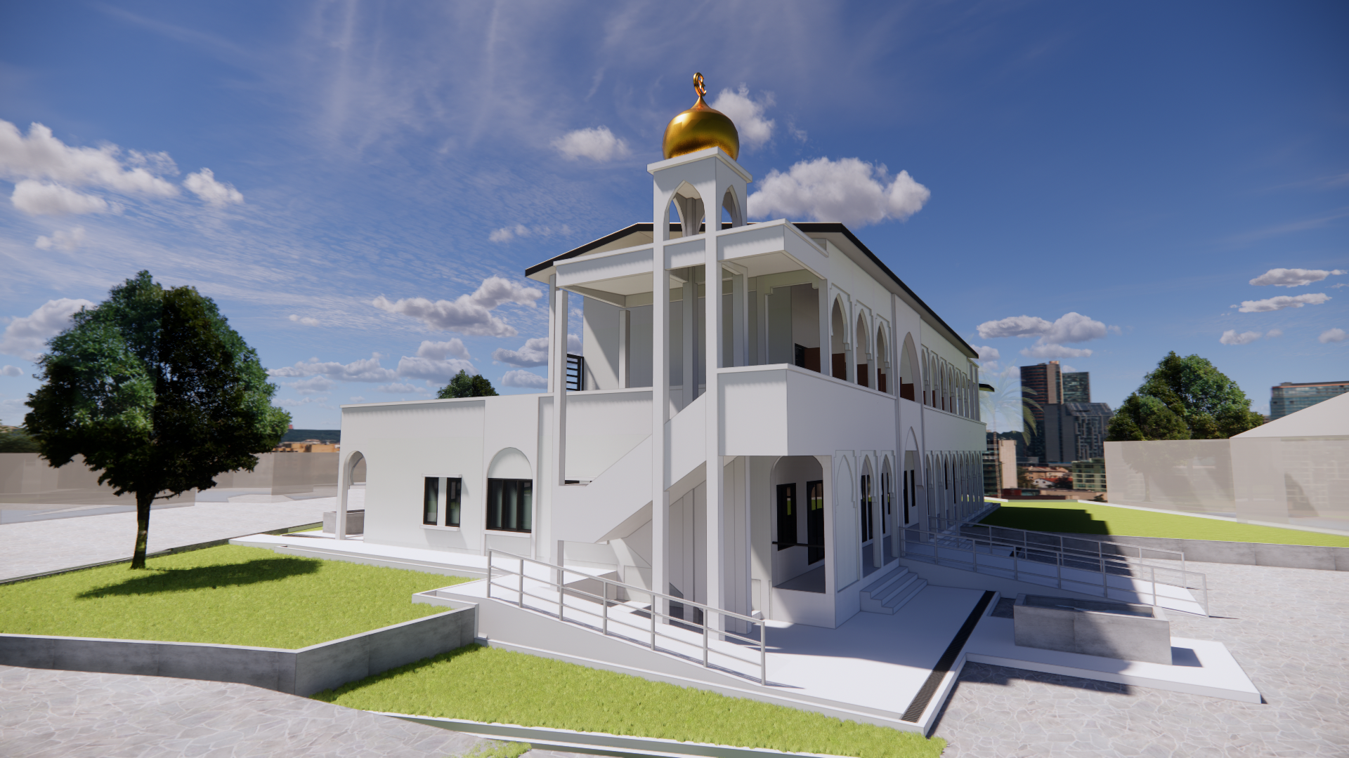 Madrasah Mosque Architecture 3D Design