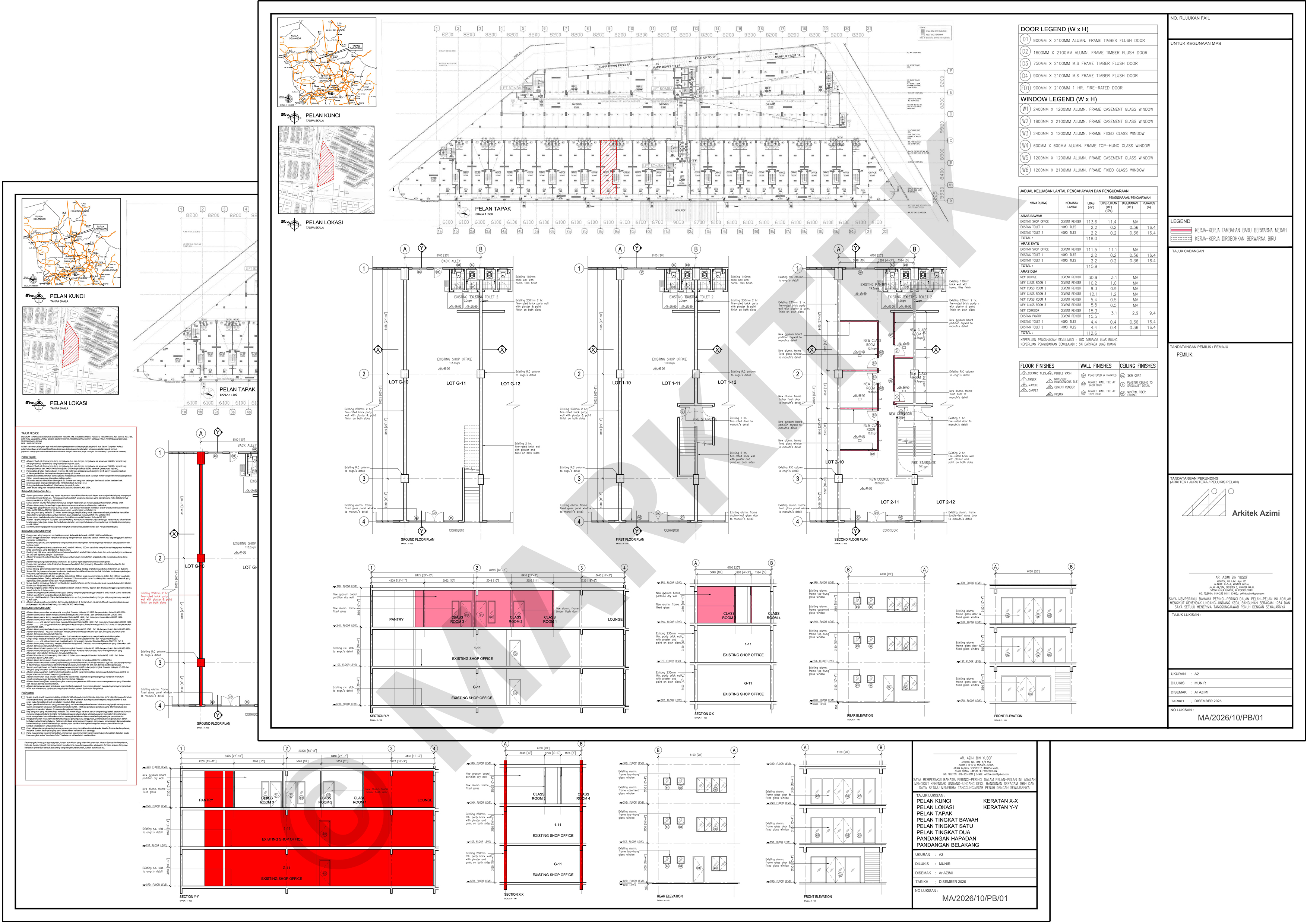 Rawang Shoplot Plan Drawing
