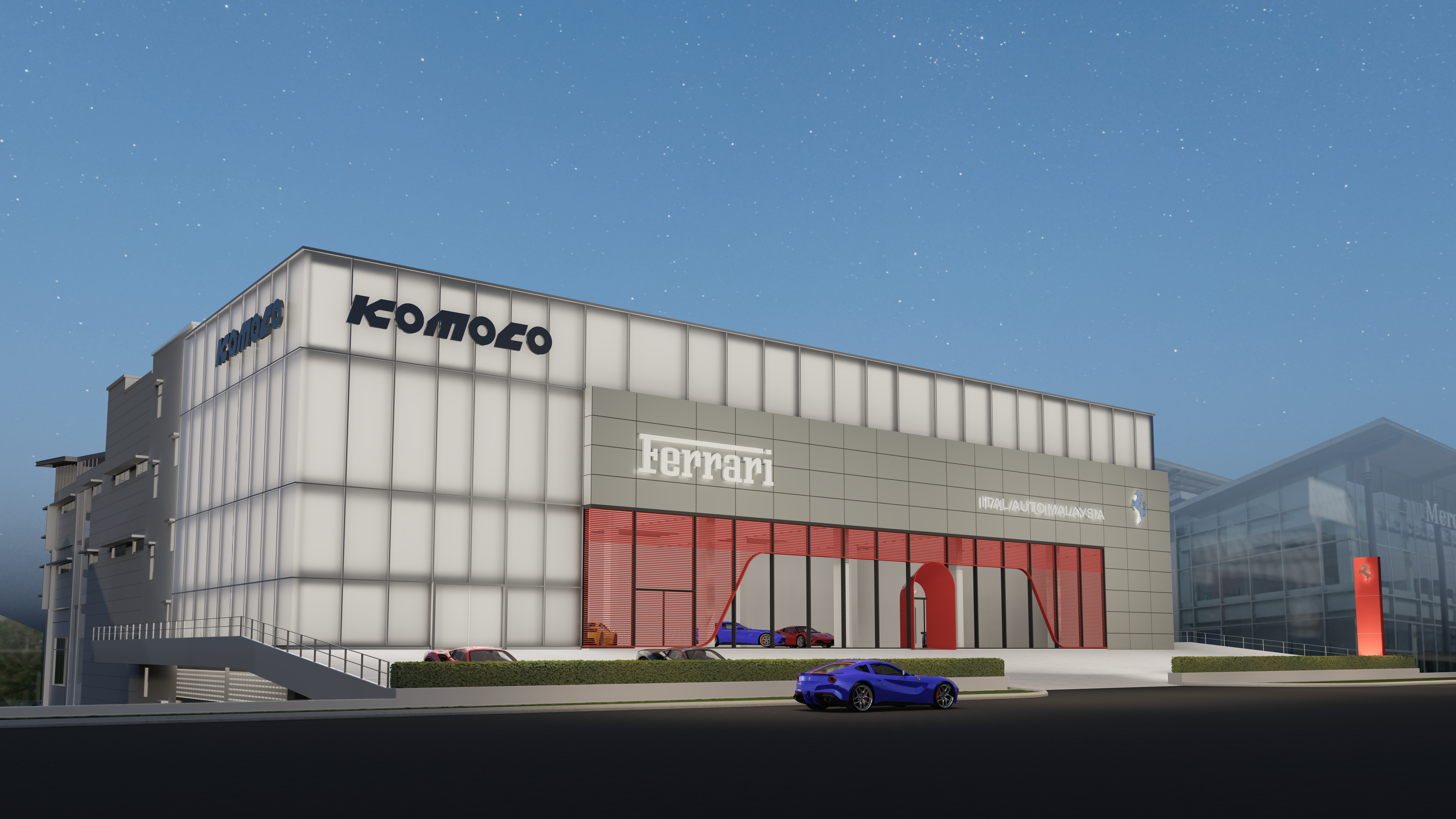 Showroom 3D Modelling Design & Rendering