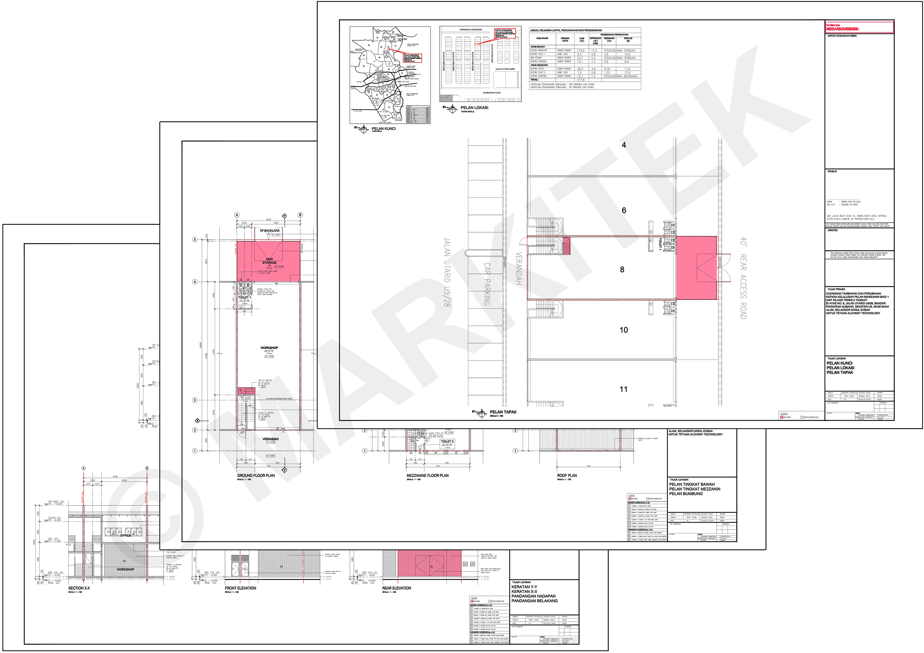 Subang Terrace Factory Plan Drawing