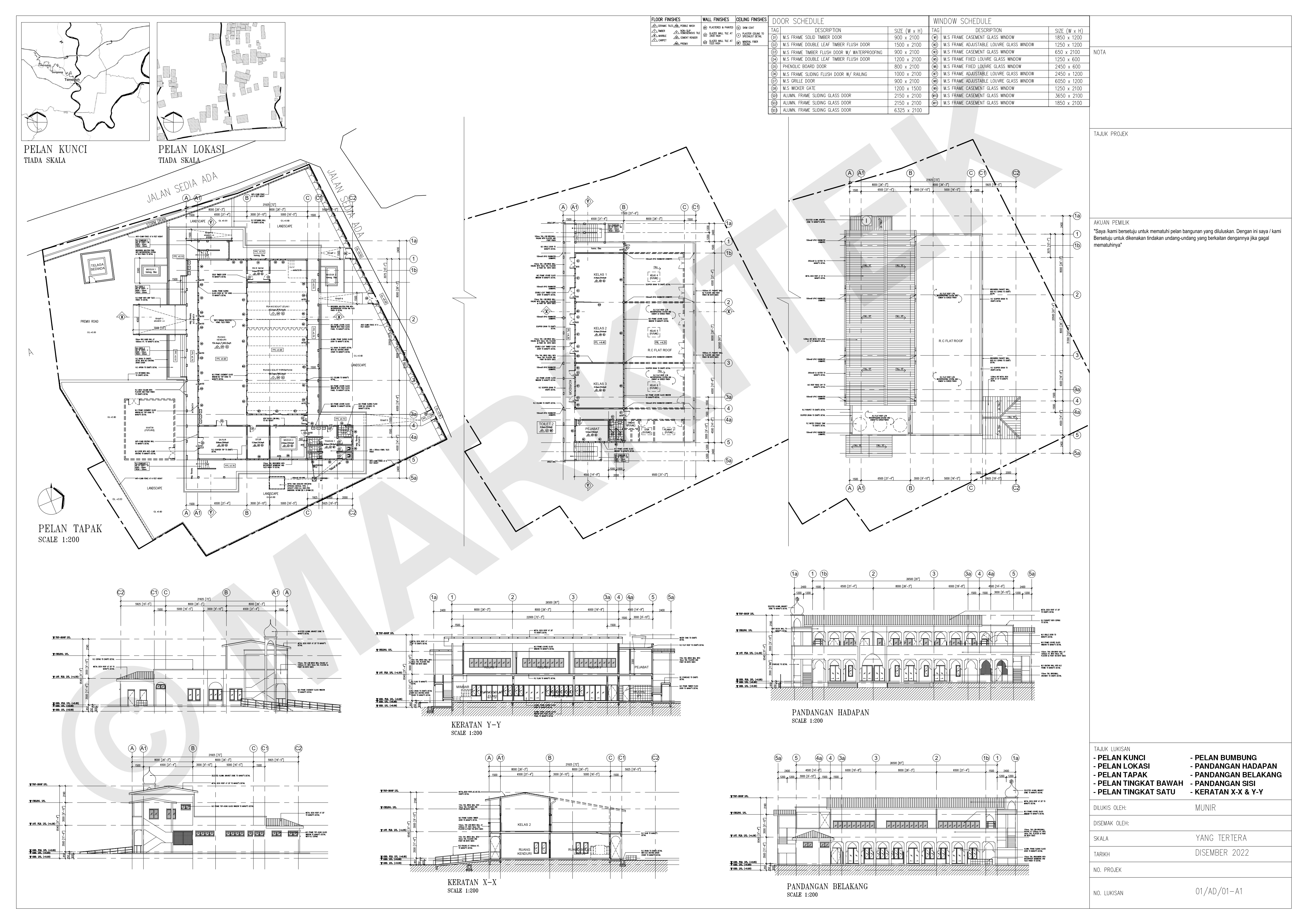 Pangsenam Mosque Plan Drawing